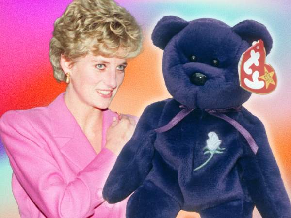 princess diana with princess beanie baby